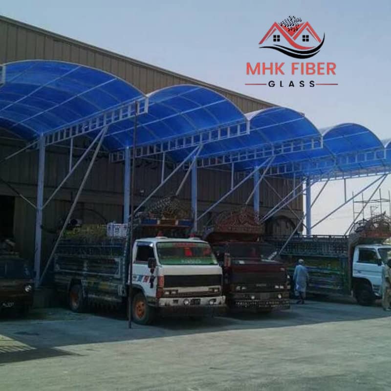 Parking shed / Fiber glass / fiber sheet / Transparent fiber sheet 0