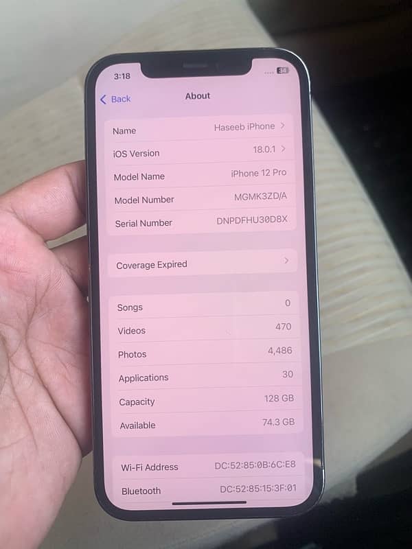 iphone 12 pro 128 GB 98% BH PTA APPROVED 4