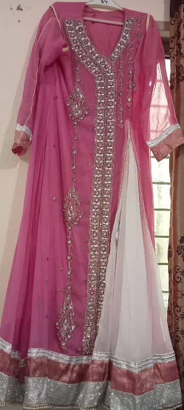 readymade pink embroidery frok. 1