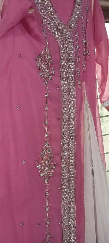 readymade pink embroidery frok. 3