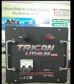 TRICON LITHIUM BATTERY 24V-100AH AVAILABLE WITH 5 YEARS WARRANTY