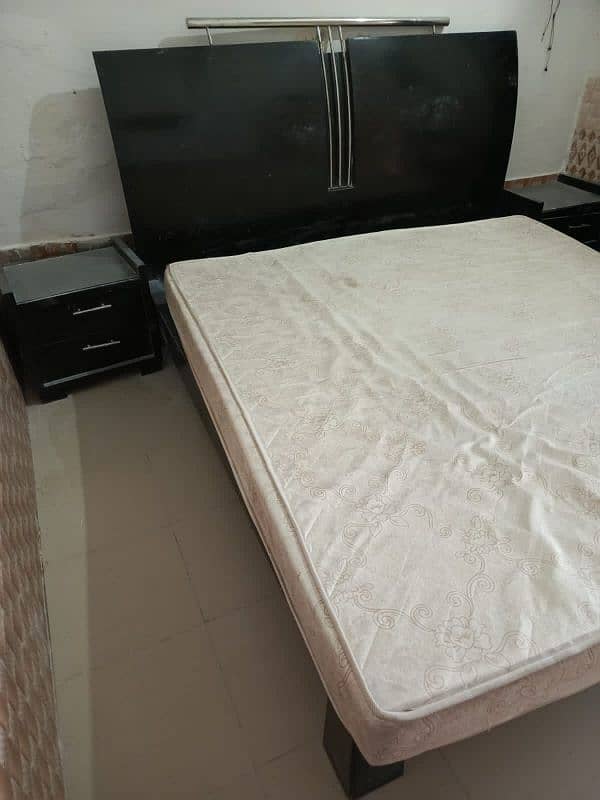 king size Bed plus Matress ,Drressing,side table, 1