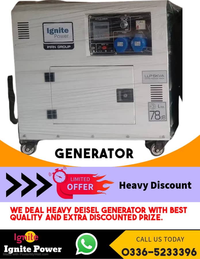 Ignite Power Diesel Generators ,5KW Diesel Generators 0