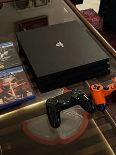 PS4 Pro 1TB + 2 Controllers + Tekken 7, GT, COD - Good Condition