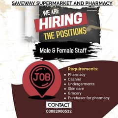 Sales man required for mart and pharmacy