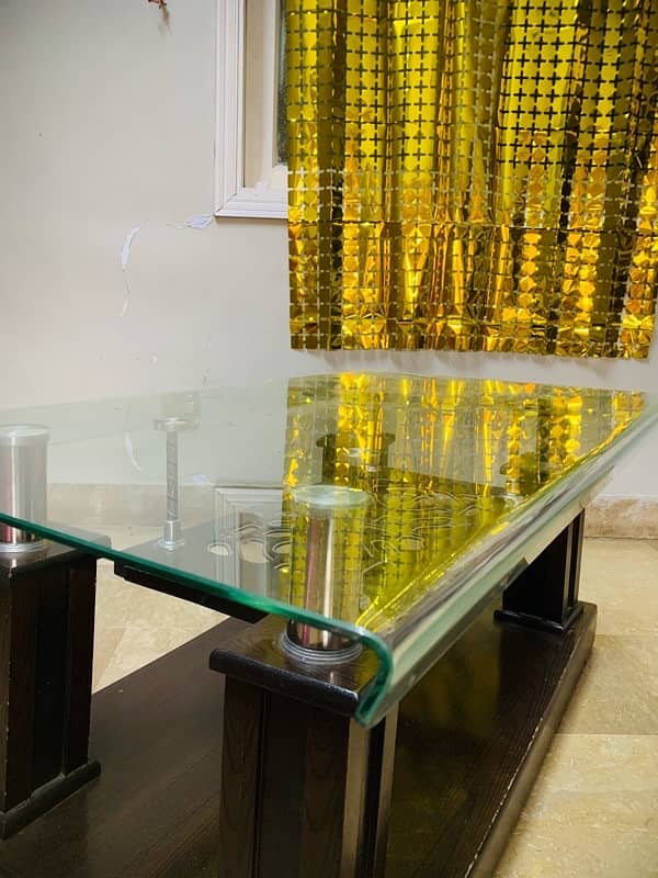 Wooden / Glass centre table 2