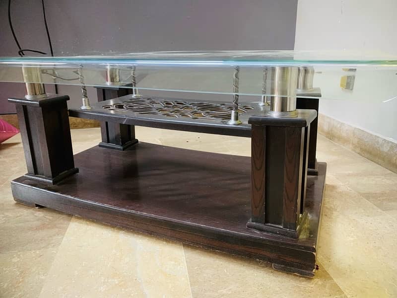 Wooden / Glass centre table 3