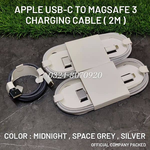 Apple USB-C To Magsafe 3 Cable 2 M Meter Magnetic MacBook Air 2024 M3 0