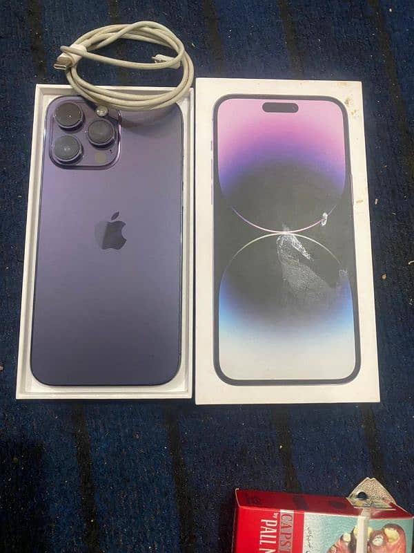 Iphone 14pro max PTA Approved Deep purple 256GB 8