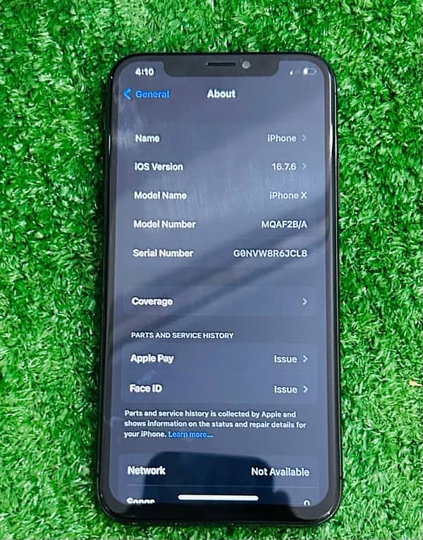 IPHONE X (PTA APPROVED) 256Gb 100% BETTERY HEALTH 0