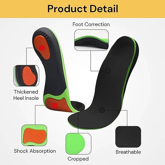 Insoles Hi Arch EVA Orthopedic Shoes sizes adjusteble 40-45Eur 0