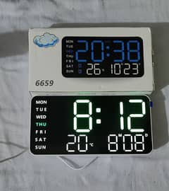 Imported Digital Wall Clock (Green/White)