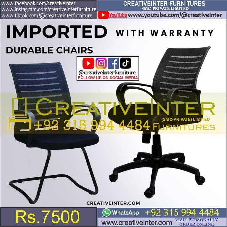 Office recliner chair table mesh Manager workstation revoling rolling 13