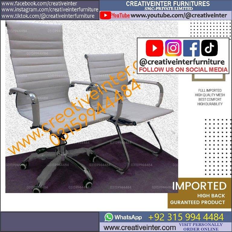 Office recliner chair table mesh Manager workstation revoling rolling 15