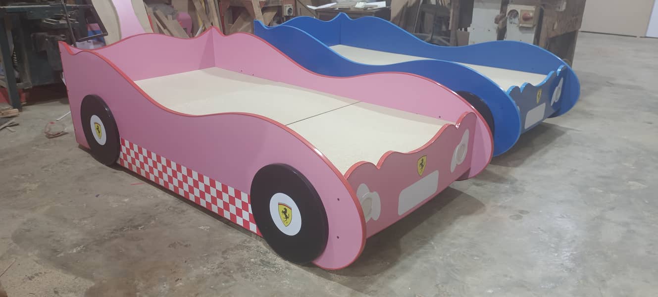 Girls Car Bed for Bedroom Sale in Pakistan 0