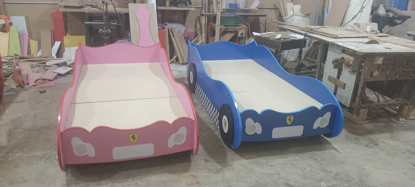 Girls Car Bed for Bedroom Sale in Pakistan 1