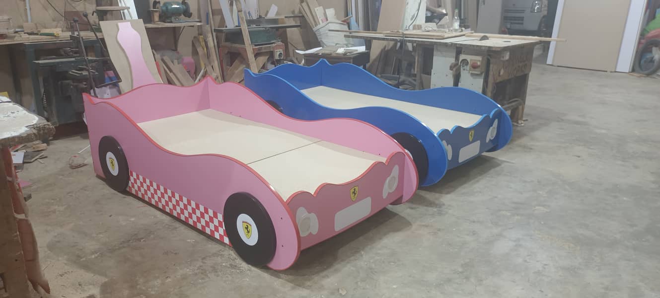 Girls Car Bed for Bedroom Sale in Pakistan 2