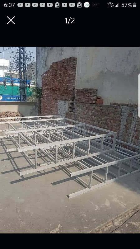 Aluminum racks shelves with 5mm glass base 0