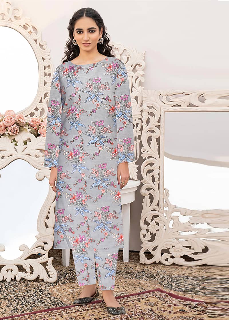 2pcs khadar/LADIES UNSTITCHED SUIT/WINTER/Printed /causal dress/formal 5