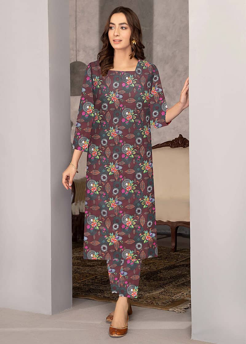 2pcs khadar/LADIES UNSTITCHED SUIT/WINTER/Printed /causal dress/formal 13