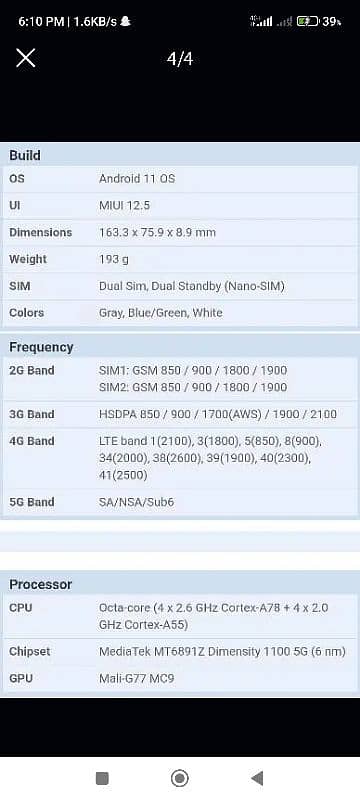 Poco X3 gt 8+2/128 Charger only 6