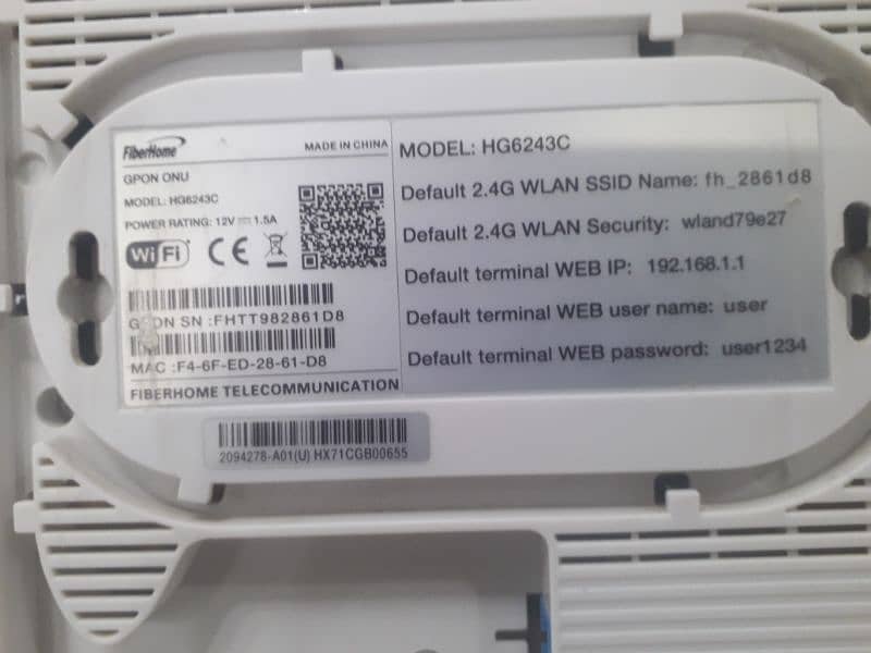 FiberHome HG6243C GPON Wifi router (StormFiberRouter ) 3