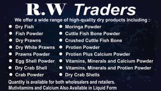 All Dry Items Available Prawn, Crab, Egg Shell, Moringa & Suppliments