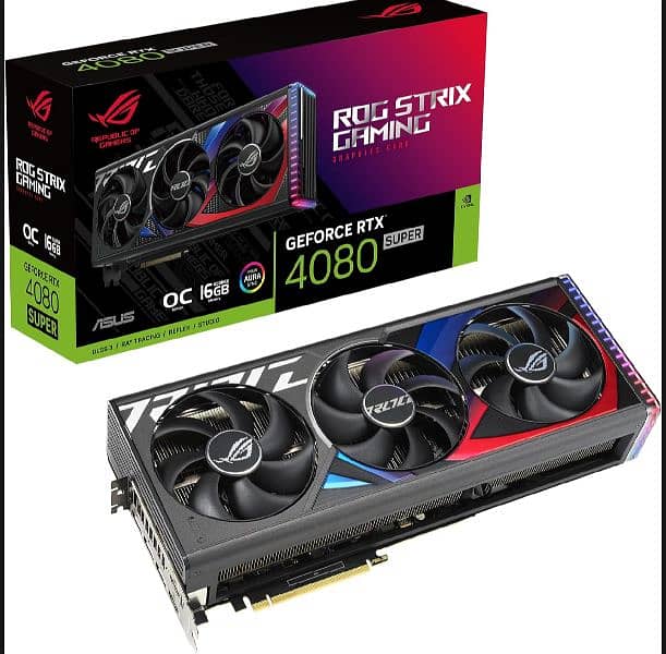 NEW BOX PACK 4080 TI SUPER ROG STRIX GAMING GRAPHICS CARD 1