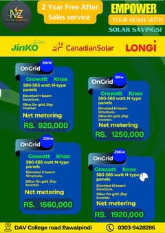 solar system OnGrid hybrid complete system