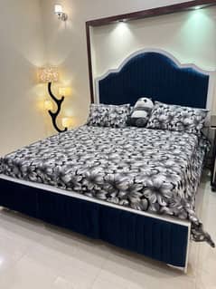 blue colour bed set