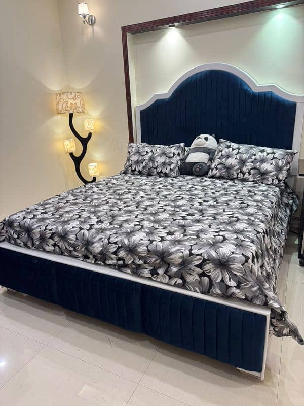 blue colour bed set 2