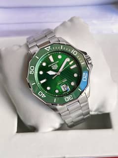 TAG HEUER AQUARACER GREEN DIAL SILVER COLOR