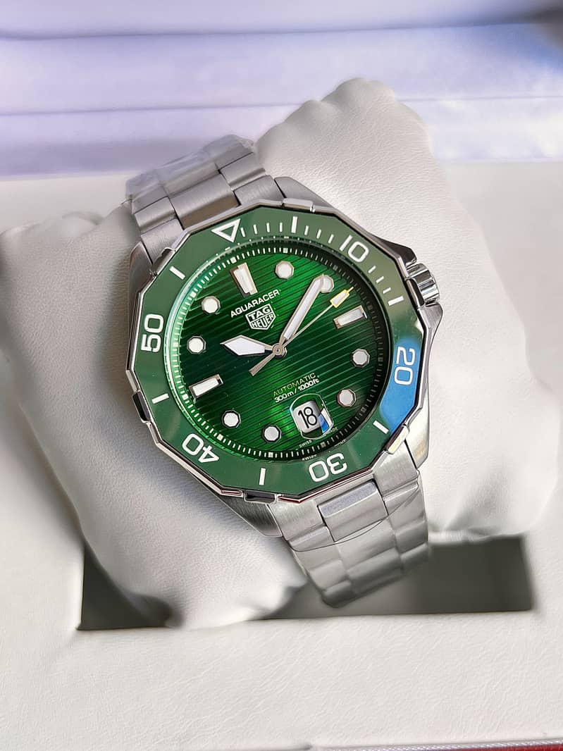 TAG HEUER AQUARACER GREEN DIAL SILVER COLOR 0