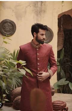 Maroon Shirwani