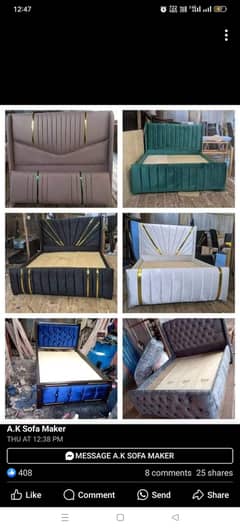 King Size Bed/Double bed/Poshish bed/bedset / wooden bedset / Luxury b