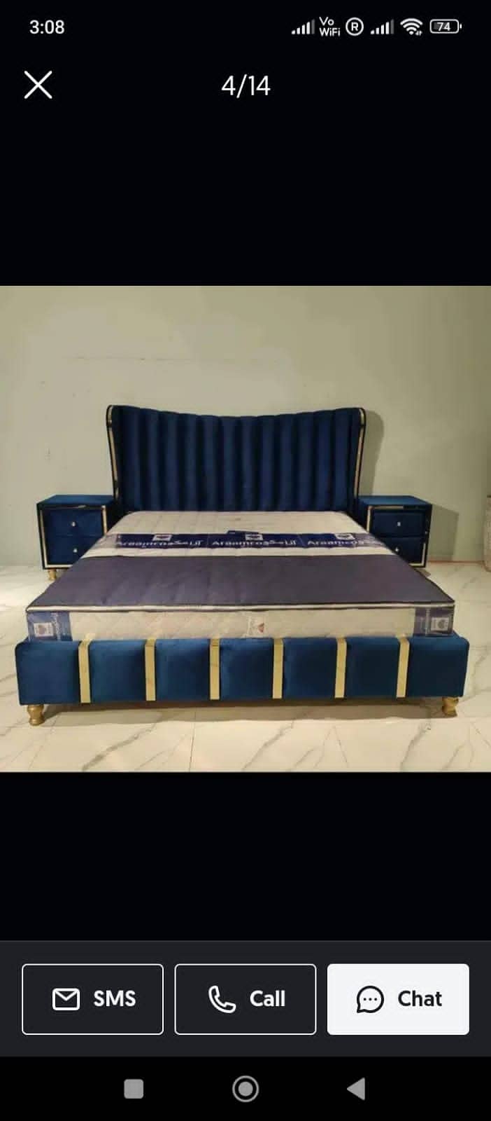 King Size Bed/Double bed/Poshish bed/bedset / wooden bedset / Luxury b 3