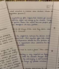 Hand writing assignments