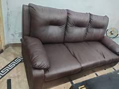 6 seater leather Used Sofa Set