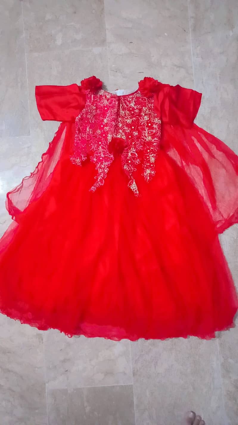 Red Net Frock for Girl 0