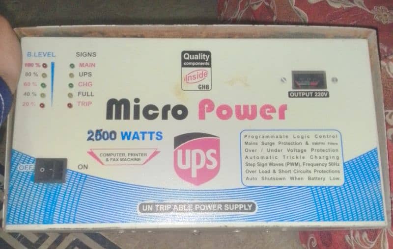 Ups 2500 watt 10/10 condition 0