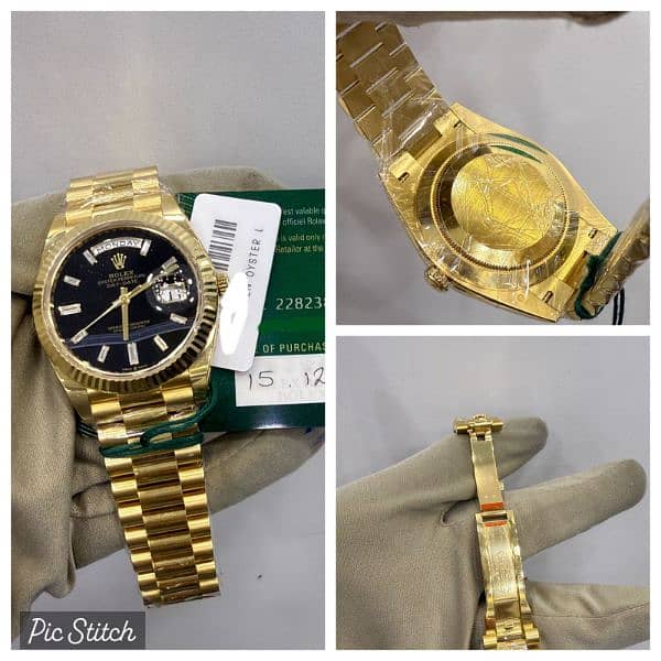 BUKHARI WATCH ROLEX DATE JUST DIAMONDS DIAL RADO OMEGA CARTIER LONGINE 9