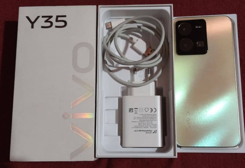 Vivo Y35 Box Charger Total Genuine 10by10 condition 1 b scratch nai ha 1