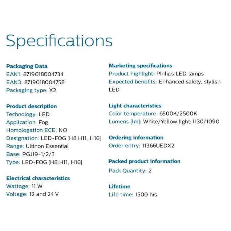 Philips LED Light Ultinon Essential Dual Colour CCT White & Yellow 3