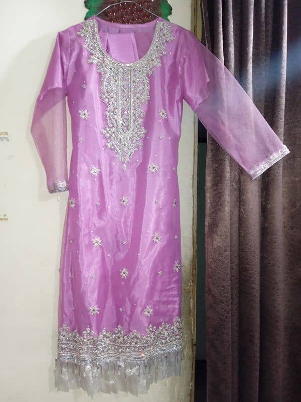 Full hand work suit with trouser and dupatta. 1