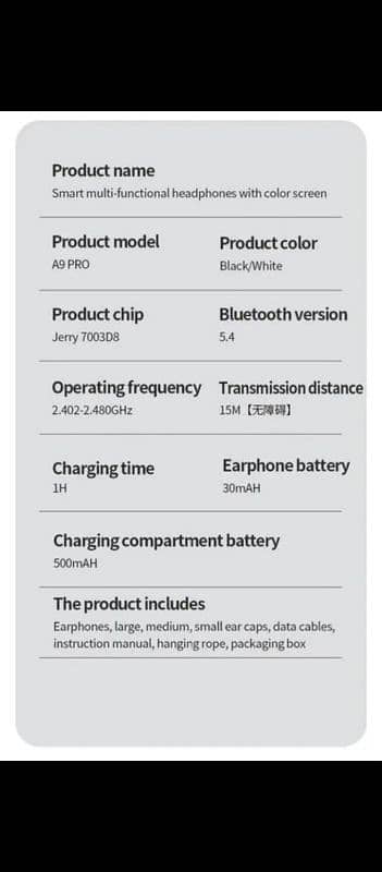 A9 Pro Touch screen Wireless airpods 7