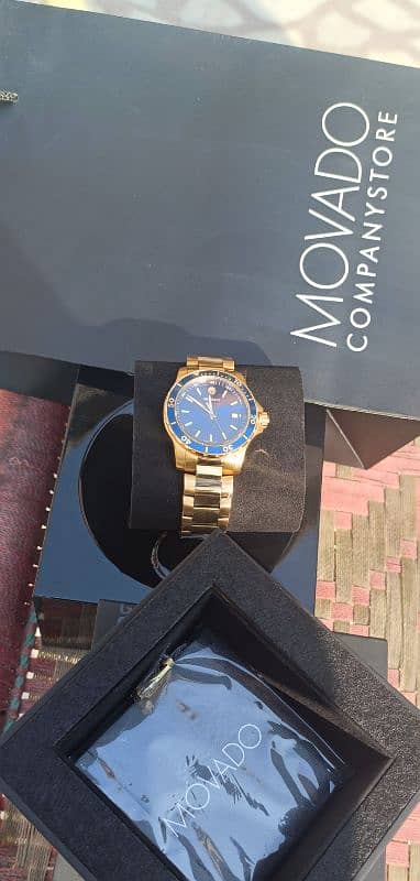 MOVADO 800 SERIES GOLD BLUE DIAL 2600144 3