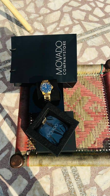 MOVADO 800 SERIES GOLD BLUE DIAL 2600144 4