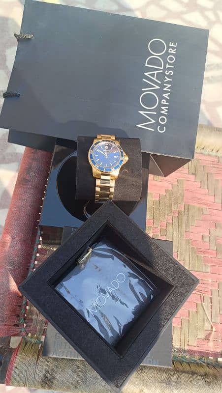 MOVADO 800 SERIES GOLD BLUE DIAL 2600144 5