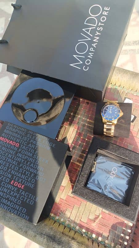 MOVADO 800 SERIES GOLD BLUE DIAL 2600144 6