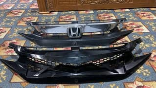 Civic X 2018 Geniune Front Grill,Bumper Lights, Deffuser, LCD Panel